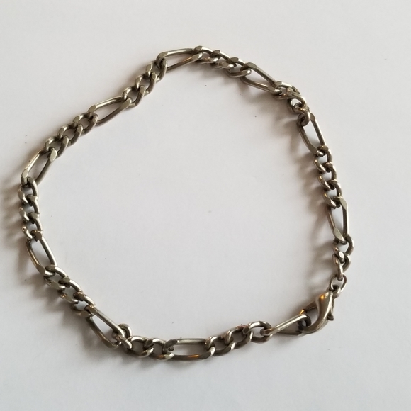Vintage bracelet silver tone chain 8.5" - Picture 6 of 7